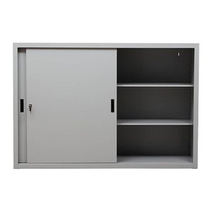 Gürkan Schiebetürenschrank, 100275 lichtgrau 2 Fachböden 160,0 x 45,0 x 109,0 cm