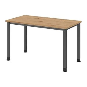 HAMMERBACHER HS612 Schreibtisch asteiche rechteckig, 4-Fuß-Gestell grau 120,0 x 67,2 cm