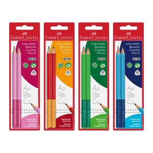 FABER-CASTELL Bleistift Jumbo Grip Two Tone 2xBS BK