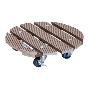 WAGNER® design yourself Pflanzenroller WPC GH 0536 Kunststoff, Ø 29,0 cm taupe rund, 1 St.