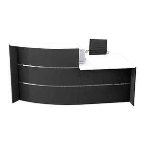 Kerkmann Empfangstheke BARI gebogen, anthrazit, weiß 231,0 x 122,5 x 112,0 cm