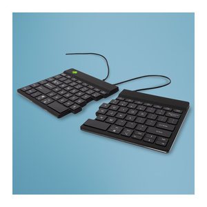 R-Go Tastatur Split Break US-Layout verkabelt schwarz