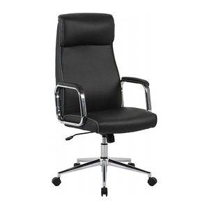 Bürostuhl, 10017 Kunstleder schwarz, Gestell silber