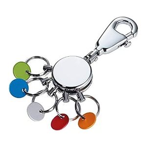 TROIKA® Schlüsselanhänger PATENT/Colour glänzend mehrfarbig