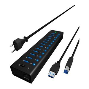 ICY BOX USB 3.0 Hub 13 Port mit Ladeport IB-AC6113