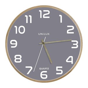 unilux Wanduhr BALTIC braun Kunststoff, Ø 31,5 cm