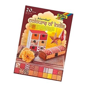 folia Motivblock Colours of India Mumbai farbsortiert 20 Blatt