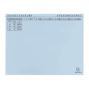 Exacompta Hängehefter Exaflex Karton hellblau DIN A4 1x Amtsheftung / kaufmännische Heftung, 25 St.