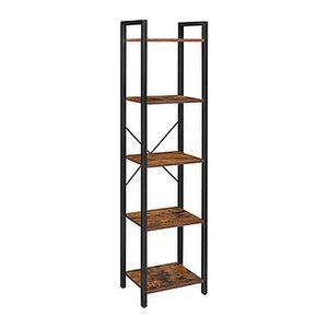 VASAGLE Bücherregal braun, schwarz 40,0 x 30,0 x 146,0 cm, 1 St.