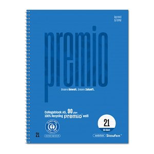 Staufen® Collegeblock Premio liniert DIN A5 ohne Rand, 1 St.