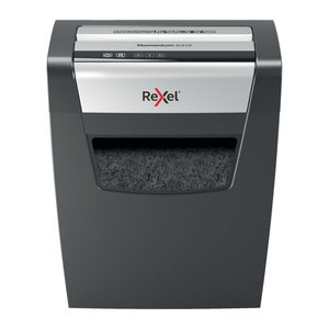 Rexel Momentum X312 Aktenvernichter mit Partikelschnitt P-3, 5 x 42 mm, bis 12 Blatt, schwarz