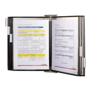 tarifold Wand-Sichttafelsystem 414567 DIN A4 schwarz mit 10 St. Sichttafeln, 1 St.