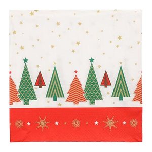 PAPSTAR Servietten Stardust weiß, gold 3-lagig 33,0 x 33,3 cm, 100 St.