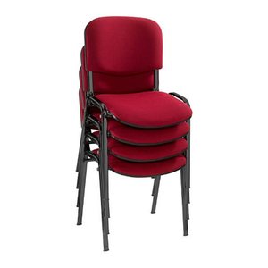 Nowy Styl Besucherstühle Iso ISO BLACK 1.3 C29 bordeaux Stoff, 4 St.