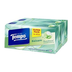 Tempo Taschentücherbox Balsam 4-lagig weiß, 180 Tücher