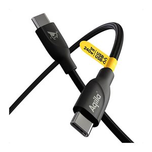 Aqiila® CB11 Ladekabel schwarz, Kabellänge: 1,0 m, 240 Watt