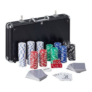 relaxdays Pokerkoffer Kartenspiel, 1 Set