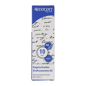 WESTCOTT Kugelschreiberminen XB blau, 10 St.