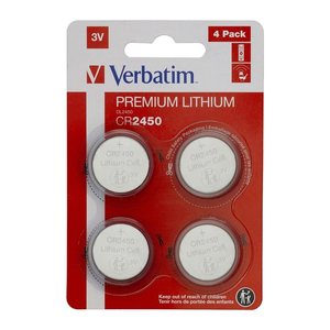 Verbatim Knopfzelle CR2450 3V Lithium 4er Pack retail