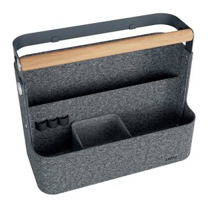 LEITZ Schreibtisch-Organizer hängend dunkelgrau Filz 2 Fächer 38,0 x 19,0 x 30,0 cm