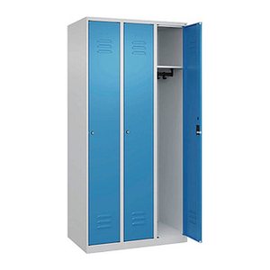 CP Spind Classic Plus lichtblau, lichtgrau 080000-30 S10020, 3 Schließfächer 90,0 x 50,0 x 185,0 cm