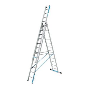 ZARGES Vielzweckleiter Skymaster Plus X silber 3x 12 Sprossen, H: 861,0 cm