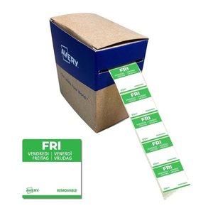 AVERY Zweckform Freitag Tagesetiketten weiß 25,0 x 25,0 mm, 1.000 St.