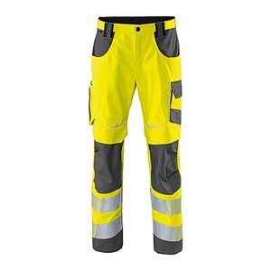 KÜBLER® unisex Warnschutzhose REFLECTIQ warngelb, anthrazit Größe 48
