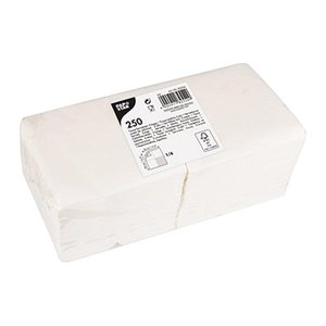 PAPSTAR Servietten weiß 2-lagig 25,0 x 25,0 cm, 250 St.