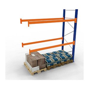 SCHULTE Anbau-Schwerlast-Weitspannregal 46829-N orange, blau, silber 278,6 x 110,0 x 500,0 cm