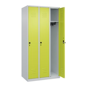 CP Spind Classic Plus clowngrün, lichtgrau 080000-30 S10009, 3 Schließfächer 90,0 x 50,0 x 185,0 cm