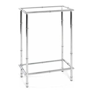 HAKU Möbel Konsolentisch rechteckig Glas silber 50,0 x 25,0 x 75,0 cm, 1 St.