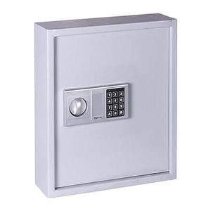 OLYMPIA GOsafe 50B Schlüsseltresor silber mit 71 Haken, Sicherheitsschloss, Zahlencode, 36,0 x 12,0 x 45,0 cm, 1 St.