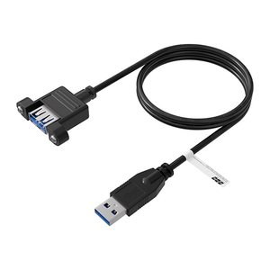 EFB USB3.0 Verlängerung A-A,St.-Einbaubuchse,0.5m,sw,Class
