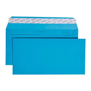 ELCO Briefumschläge Color DIN lang ohne Fenster intensivblau haftklebend 25 St.