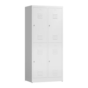 ClassiX Spind signalweiß X-523227, 4 Schließfächer 80,0 x 50,0 x 180,0 cm