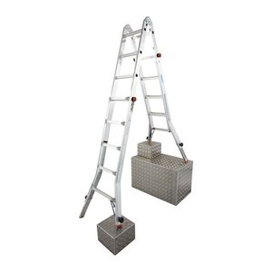 KRAUSE Teleskopleiter MONTO TeleVario alu 4x 5 Sprossen, H: 5,15 m
