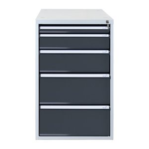 ADB Schubladenschrank blau, grau 5 Schubladen 53,1 x 70,0 x 80,0 cm, 1 St.