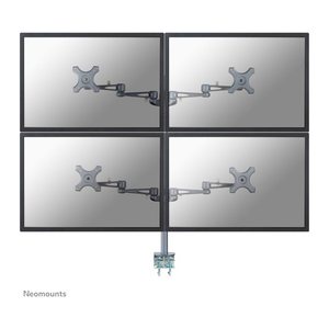 Neomounts Monitor-Halterung FPMAD935D4 silber für 4 Monitore, Tischklemme