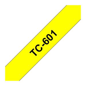 brother Schriftband TC-601 TC601, 12 mm, schwarz auf gelb, 1 St.