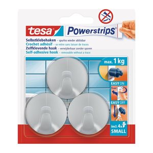 tesa Rund Small Klebehaken für max. 1,0 kg, 1,4 x 3,4 cm, 3 St.