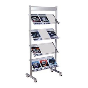Kerkmann Prospektregal Ecoline silber DIN A4 70,0 x 35,0 x 160,0 cm, 1 St.