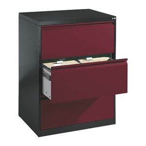 CP C 2000 Acurado Hängeregistraturschrank grau, rubinrot 3 Schubladen 78,7 x 59,0 x 104,5 cm, 1 St.
