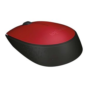 Logitech M171 Maus kabellos schwarz, rot