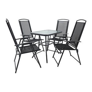 VCM my garden Sitzgruppe anthrazit Textilene, Metall, 5-teilig