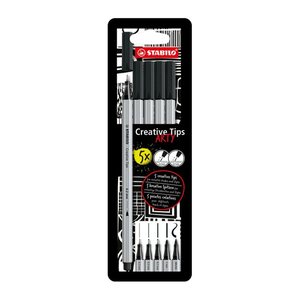 STABILO ARTY BLACK Filzstifte schwarz, 5 St.
