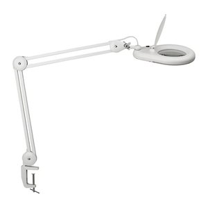 MAUL LED Lupenleuchte Viso mit Klemmfuß weiß