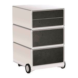 PAPERFLOW easyBox Industrial Rollcontainer weiß, bunt 61865 4 Auszüge 39,0 x 43,6 x 64,2 cm