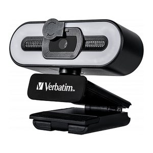 Verbatim Webcam AWC-02 Full HD 1080p mit Mikrofon und Licht retail