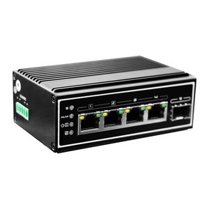 LevelOne Industr.PoE+Switch 4xGE PoE/1xSFP 120W unman.Metall